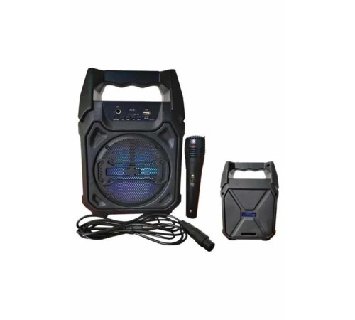 Karaoke Mikrofonlu Fm Radyolu Bluetooth Hoparlör Yüksek Ses Kaliteli
