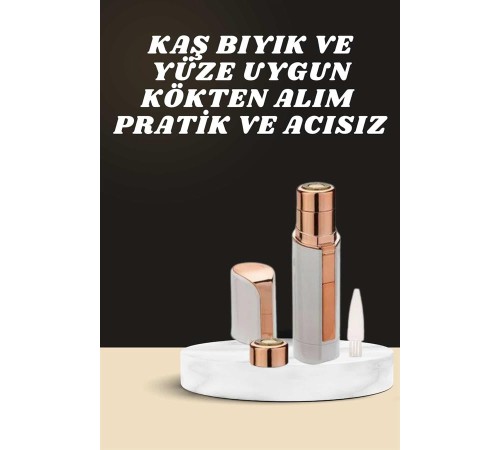 KAŞ BIYIK VE YÜZ EPİLASYON ALETİ VE TİTREŞİMLİ YÜZ TEMİZLEME MASAJ ALETİ İKİLİ SET