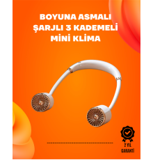 Katlanabilir Asılabilir Fan | USB Şarjlı, 3 Vitesli Sessiz Mini Fan