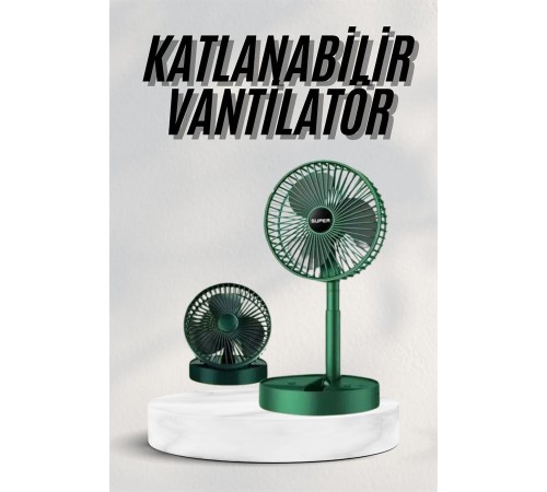 Katlanabilir Teleskopik Şarjlı Fan Masaüstü Soğutucu Vantilatör Katlanabilir Teleskopik Şarjlı Fan Masaüstü Soğutucu Vantilatör