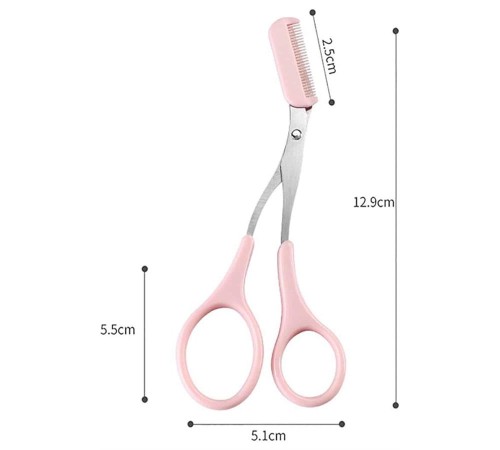 Kavisli Kaş Kirpik Düzeltici Bıyık Alma Taraklı Kaş Makası Yüz Bakım Seti Makas