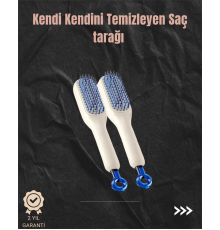 Kendini Temizleyen Hava Yastıklı Saç Tarağı – Düğümsüz Tarama