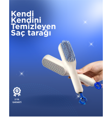 Kendini Temizleyen Tarak-Tüm Saç Tiplerine Uygun Kullanım