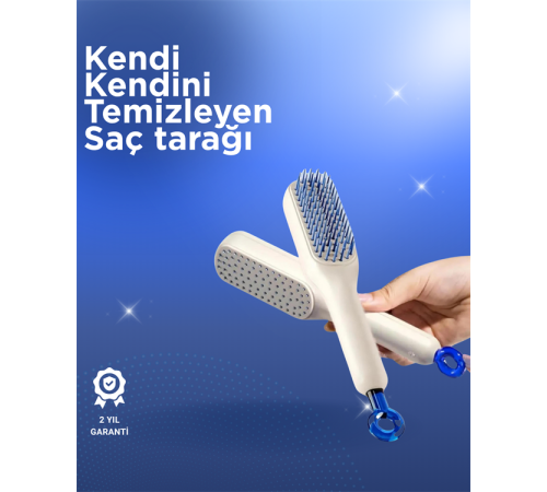 Kendini Temizleyen Tarak-Tüm Saç Tiplerine Uygun Kullanım
