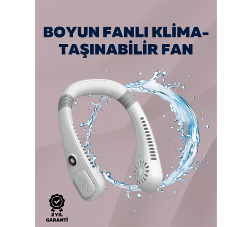 Kişisel Klima Fanı | 360° Dairesel Hava Akışı, Bladeless Tasarım, 5 Rüzgar Hızı, Taşınabilir ve Sessiz