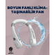Kişisel Klima Fanı | 360° Dairesel Hava Akışı, Bladeless Tasarım, 5 Rüzgar Hızı, Taşınabilir ve Sessiz