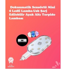 Kolay Montajlı, Çok Renkli USB Şarjlı Kablosuz Araç İçi Işık Seti
