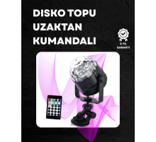 Kompakt Tasarımlı, Döner Renkli LED Disko Topu - Ev ve Profesyonel Kullanım