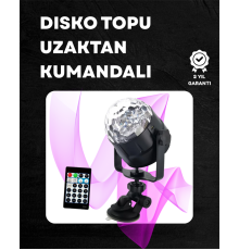Kompakt Tasarımlı, Döner Renkli LED Disko Topu - Ev ve Profesyonel Kullanım