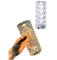 Kristal Lamba Masa Lambası Şarjlı Masa Lambası Dokunmatik Sensör Usb Şarjlı