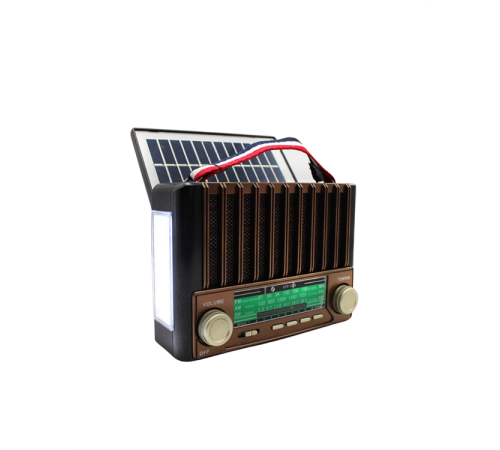 KTF-1428 Nostaljik Solar Enerjili Bluetooth Speaker – Radyo, SD/USB MP3 Çalar, Güçlü Taşınabilir Hoparlör