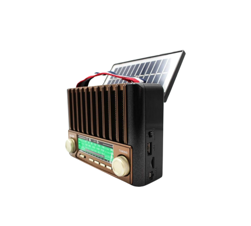KTF-1428 Solar Panel Destekli Şarjlı Bluetooth Hoparlör – FM/AM/SW Radyo, AUX ve TF Kart Girişli