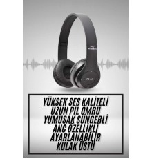 Kulak Üstü Bluetooth Kulaklık Yüksek Ses Kaliteli Ayarlanabilir