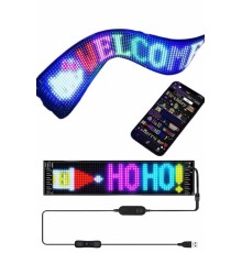 Kumandalı App Kontrollü LED Ekran 16X192 Led Matrix Araç Camı Yazısı