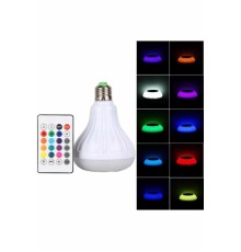 Kumandalı RGB Led Işık Bluetooth Hoparlör Ses Lambası Renkli Ampul