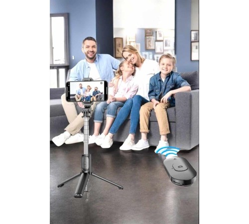 Kumandalı Tripod Telefon Tutucu Selfie Çubuğu 360 Derece Dönebilen