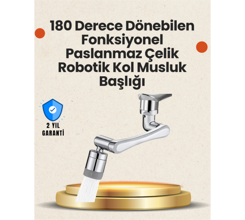 Lavabo ve Mutfaklar İçin 1080 Derece Döner Musluk Başlığı – Pirinç Gövdeli Lavabo ve Mutfaklar İçin 1080 Derece Döner Musluk Başlığı – Pirinç Gövdeli