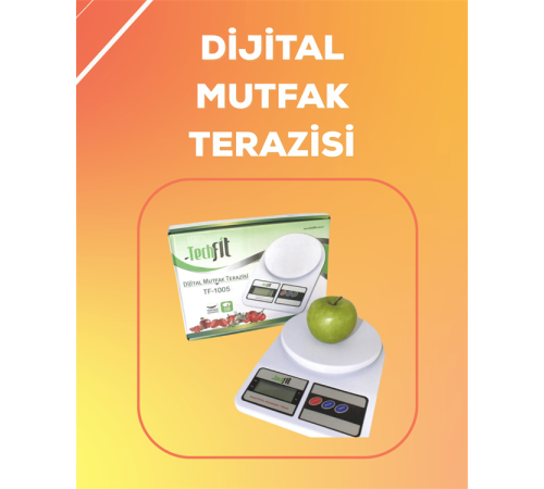 LCD Ekranlı Yüksek Hassasiyetli Dijital Mutfak Terazisi