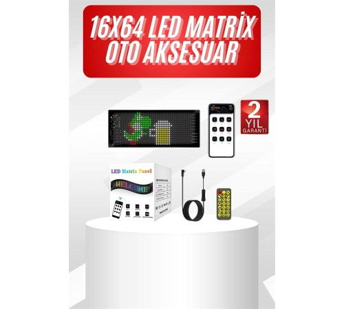 Led Ekran Matrix Panel Dijital Araba Yazısı RGB