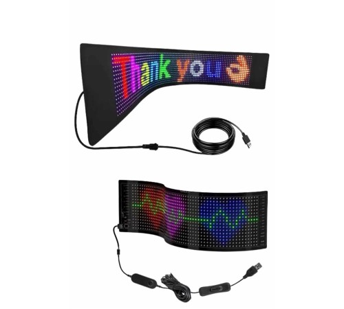 Led Ekran Matrix Panel Dijital Araba Yazısı RGB