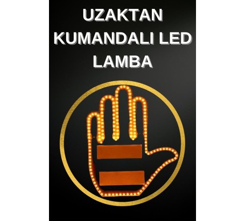 Led Işık El İşareti Araç Camı İçin Uzaktan Kumandalı
