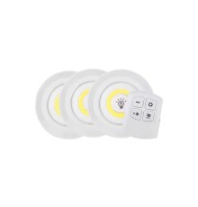 Led Lamba 3'lü Uzaktan Kumandalı Yapışkanlı