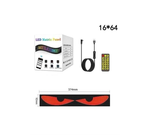 LED Matrix Panel RGB Ekran Kumandalı 16X64 Araç Camına Uygun LED Matrix Panel RGB Ekran Kumandalı 16X64 Araç Camına Uygun