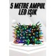 Ledli Fişli Led Dekor Lambası 5M RGB Yılbaşı Ağacı Işığı