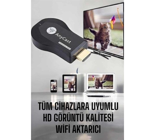 M9 Plus Kablosuz Görüntü+Ses Aktarıcı HDMI TV