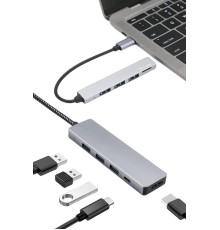 Macbook Pro/air Uyumlu USB Type-C 8 In 1 Hub Dönüştürücü Çevirici Çoklayıcı USB Hdmı Micro Sd 8 Girişli