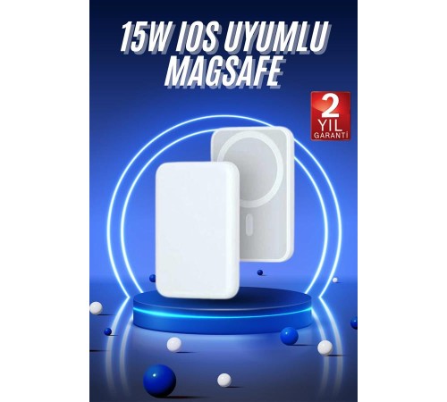 Magsafe Battery Pack Powerbank Kablosuz Şarj 5.000 mah Magsafe Battery Pack Powerbank Kablosuz Şarj 5.000 mah