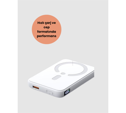 Ultra İnce Manyetik Powerbank – Hızlı Şarj, Güçlü Tutuş, 10000 mAh Kapasite