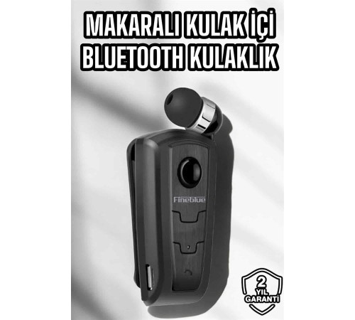 Makaralı Bluetooth Kulaklık Kulak İçi Android iOS Uyumlu Titreşimli