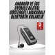 Makaralı Kulaklık SD Kart Girişli Dijital Göstergeli Kablolu Bluetooth Kulaklık