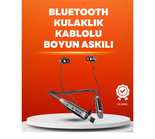 Manyetik Başlıklı Bluetooth Kulaklık – 120 Saat Şarjlı, Konforlu Tasarım