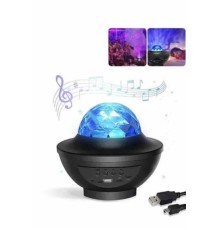 Masa ve Gece Lambası Renkli Projektör Işıklı Disko Topu Bluetooth Hoparlör