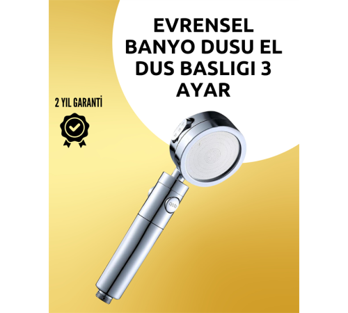 Masaj ve Yağmur Modlu Çok İşlevli Paslanmaz Çelik Duş Başlığı