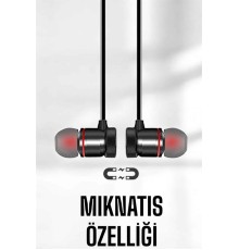 Mikrofonlu Kablosuz Sport Kulak İçi Mıknatıslı Kulaklık