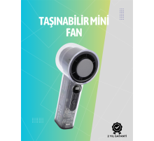 Mini El Fanı | 3000mAh Pil | Type-C Şarj Girişi | Kompakt ve Hafif Tasarım