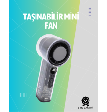 Mini El Fanı | 3000mAh Pil | Type-C Şarj Girişi | Kompakt ve Hafif Tasarım