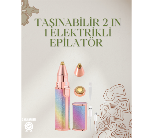 Mini Elektrikli Epilatör Cihazı – USB Şarjlı, Acısız Yüz ve Kaş Bakım Aleti
