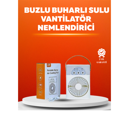 Mini USB Klima Fan | 3 Kademeli Spreyli Hava Soğutucu, Taşınabilir