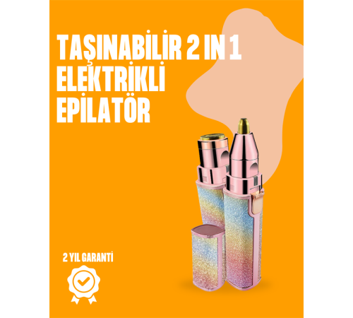 Mini USB Şarjlı Elektrikli Epilatör – Kaş ve Yüz Tüy Temizliği İçin 2'si 1 Arada