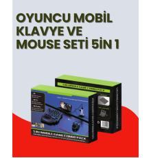 Mobil Uyumlu Klavye Mouse Seti – PUBG ve FPS Oyunları İçin 5'i 1 Arada Oyun Kiti