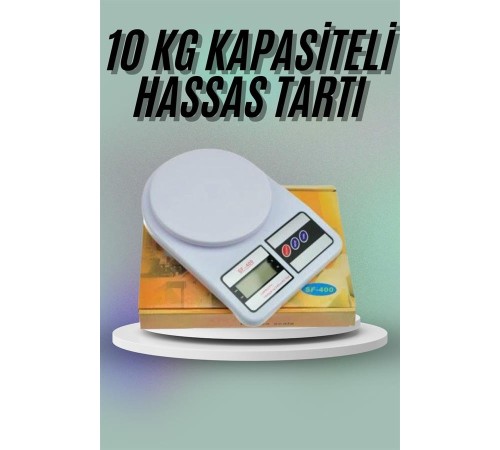 Mutfak Tartısı Dijital Göstergeli Hassas Tartı 10 Kg Kapasiteli