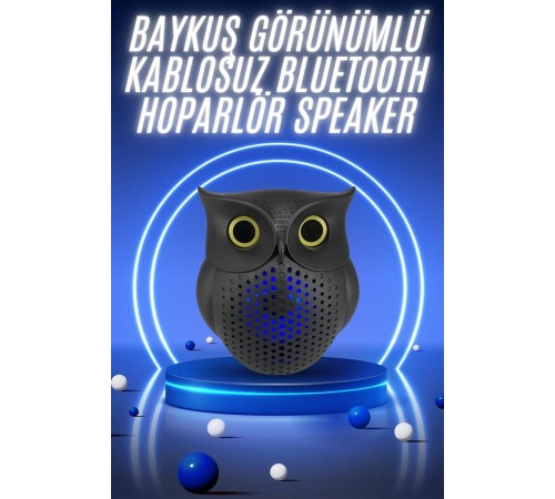Müzik Çalar Bluetooth Hoparlör Speaker 5.0 Kablosuz Baykuş Görünümlü