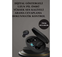 Nabız Ölçer Hediye Bileklikli Akıllı Saat ve Dijital Göstergeli Bluetooth Kulaklık Çoklu Şarj Girişi