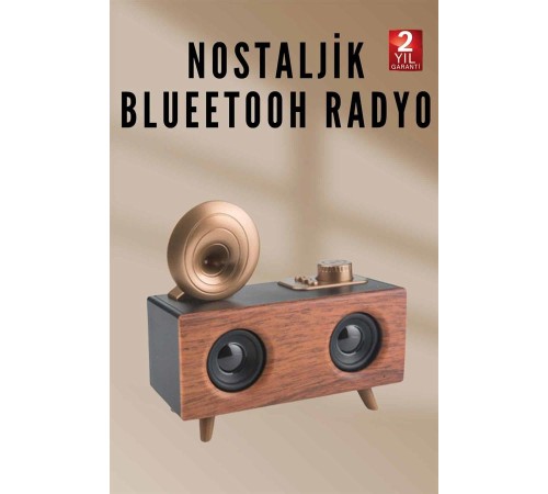 Nostaljik Radyo Bluetooth Bağlantılı Şarjlı Yüksek Ses Kaliteli