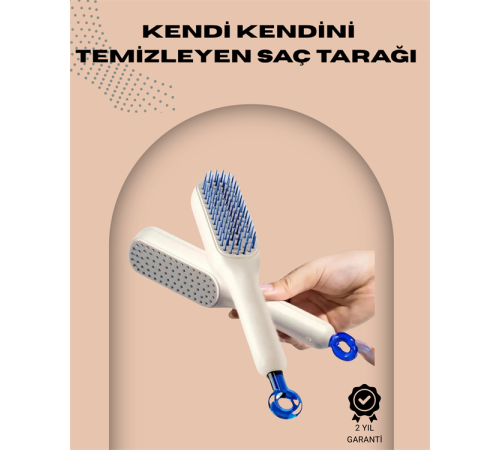 Otomatik Temizlenen Ergonomik Saç Tarağı – Masaj Başlıklı