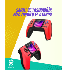 P5 Retro GamePad – Kompakt Tasarım, 520 Oyun, Nostalji Sevenlere Özel
